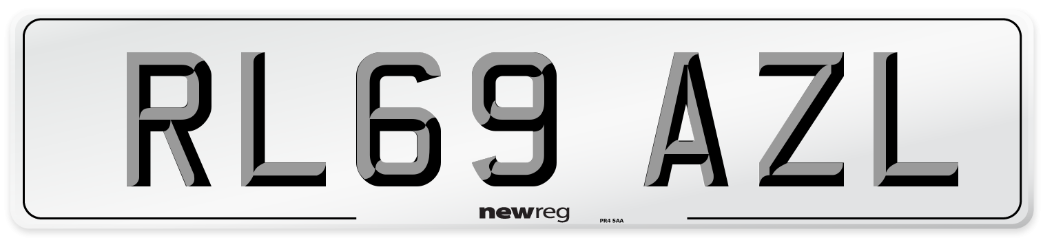 RL69 AZL Number Plate from New Reg